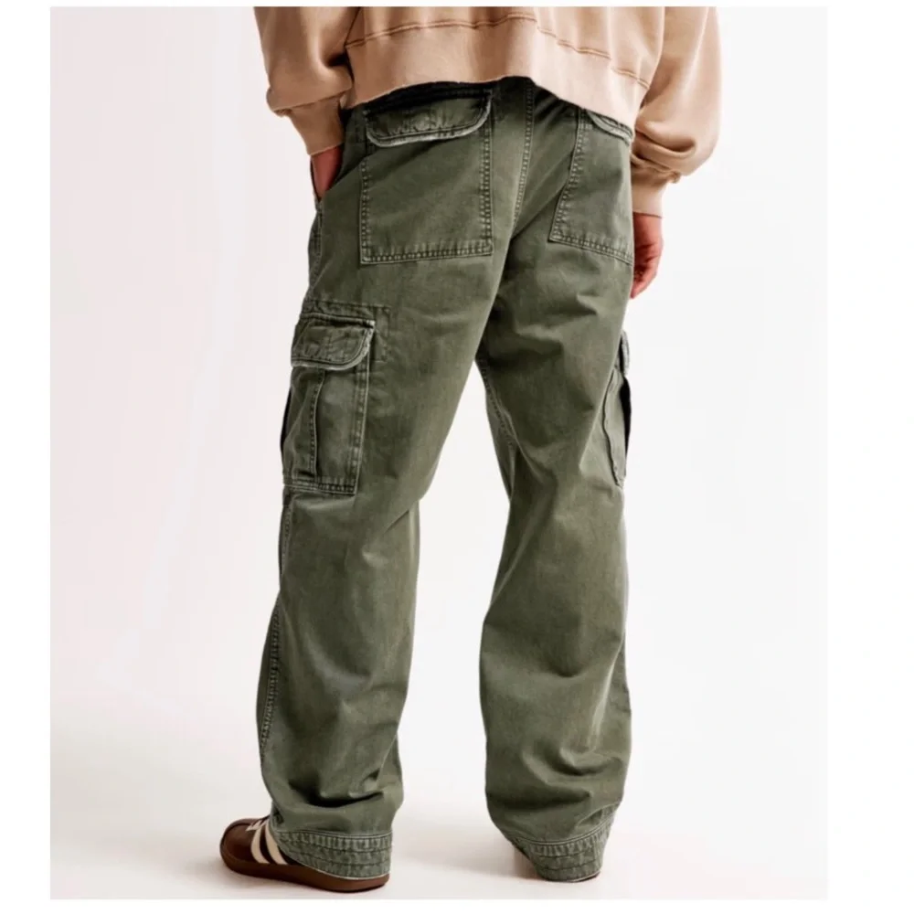 Abercrombie & Fitch Men’s Y2K Army Green Cotton Utility Cargo Pants Size 31X30